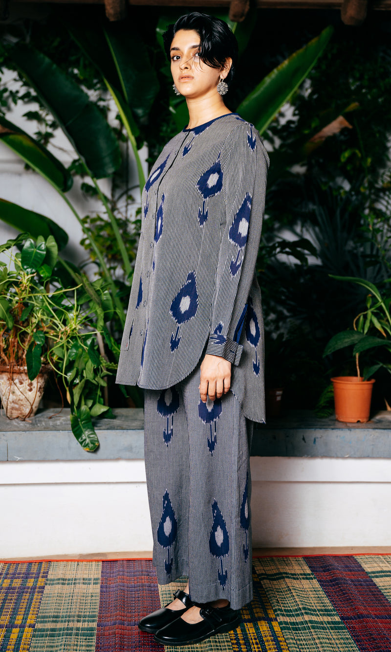 Blue Jay Woolen Button Tunic