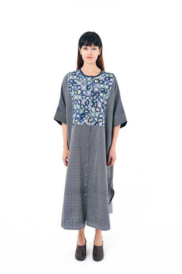 Blue Mirage Yoke Kaftan