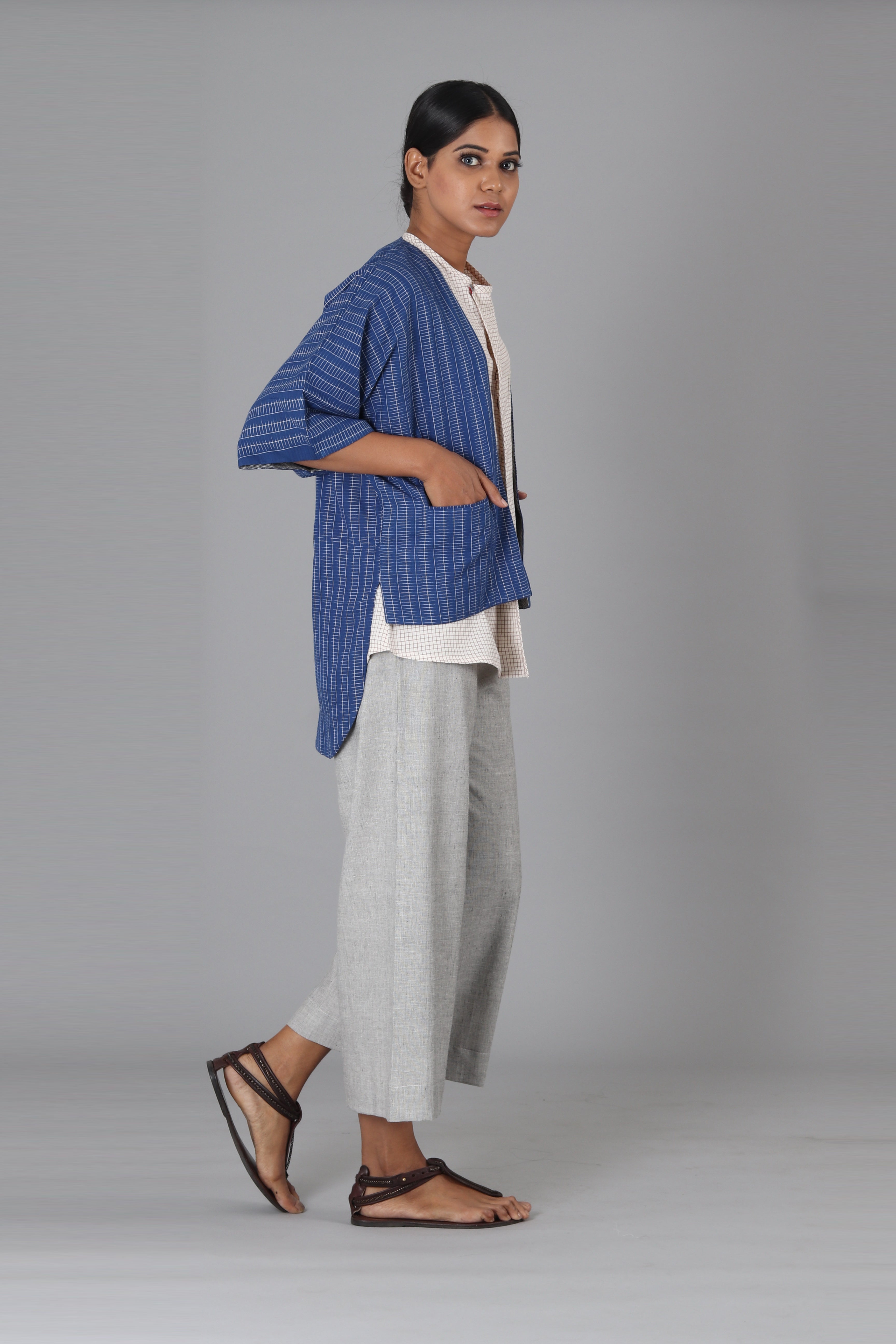 Blue Wire Kimono Jacket
