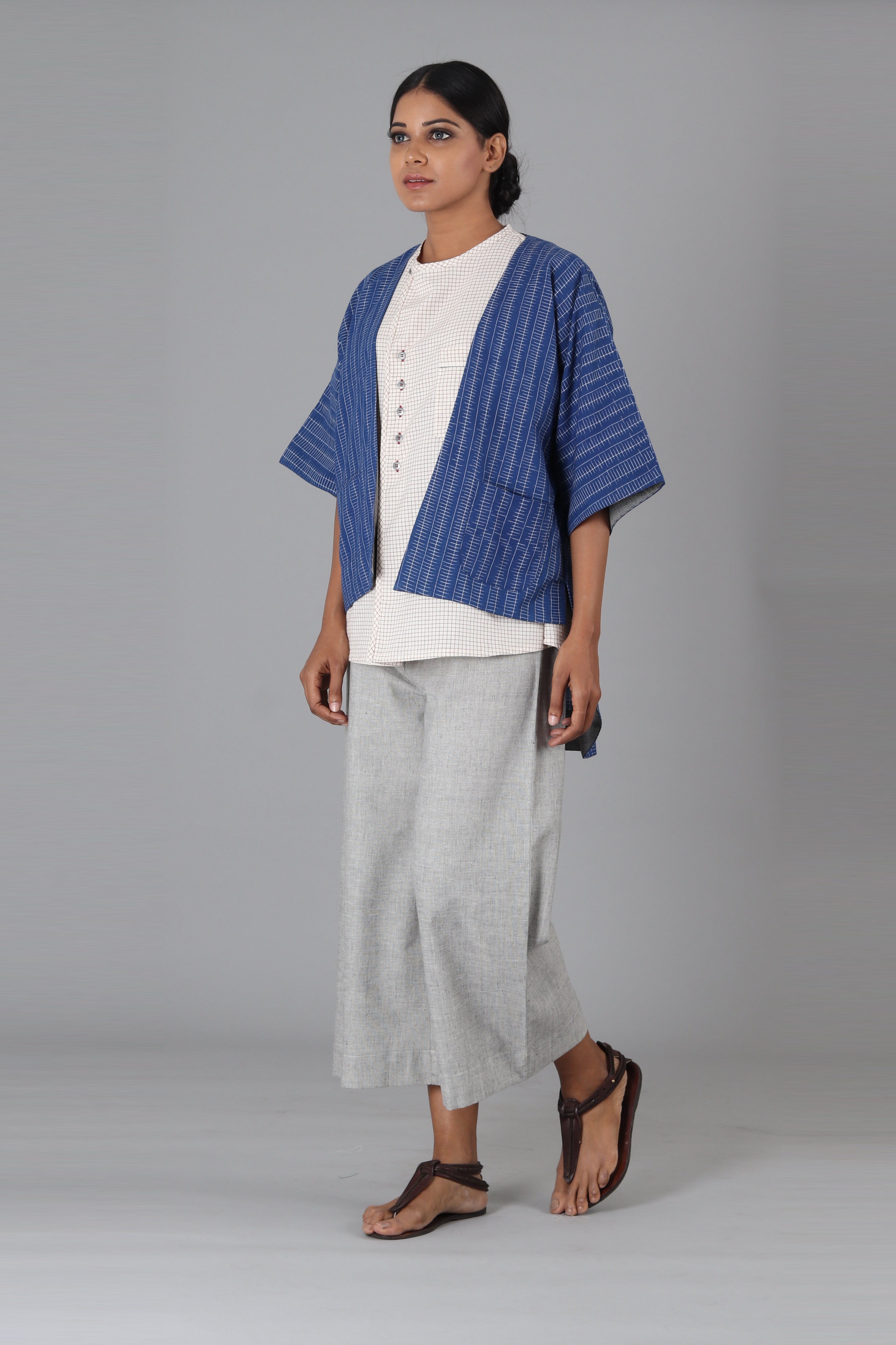 Blue Wire Kimono Jacket