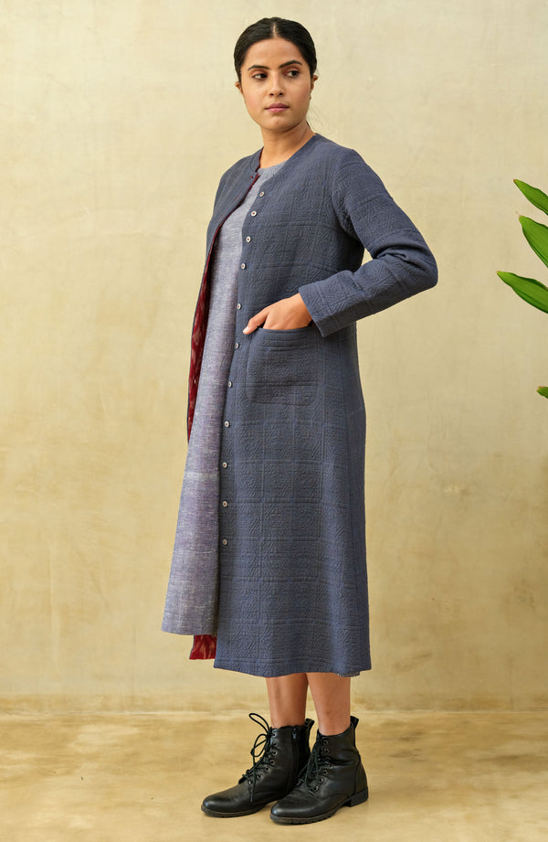 Blue Freeze Reversible Long Jacket