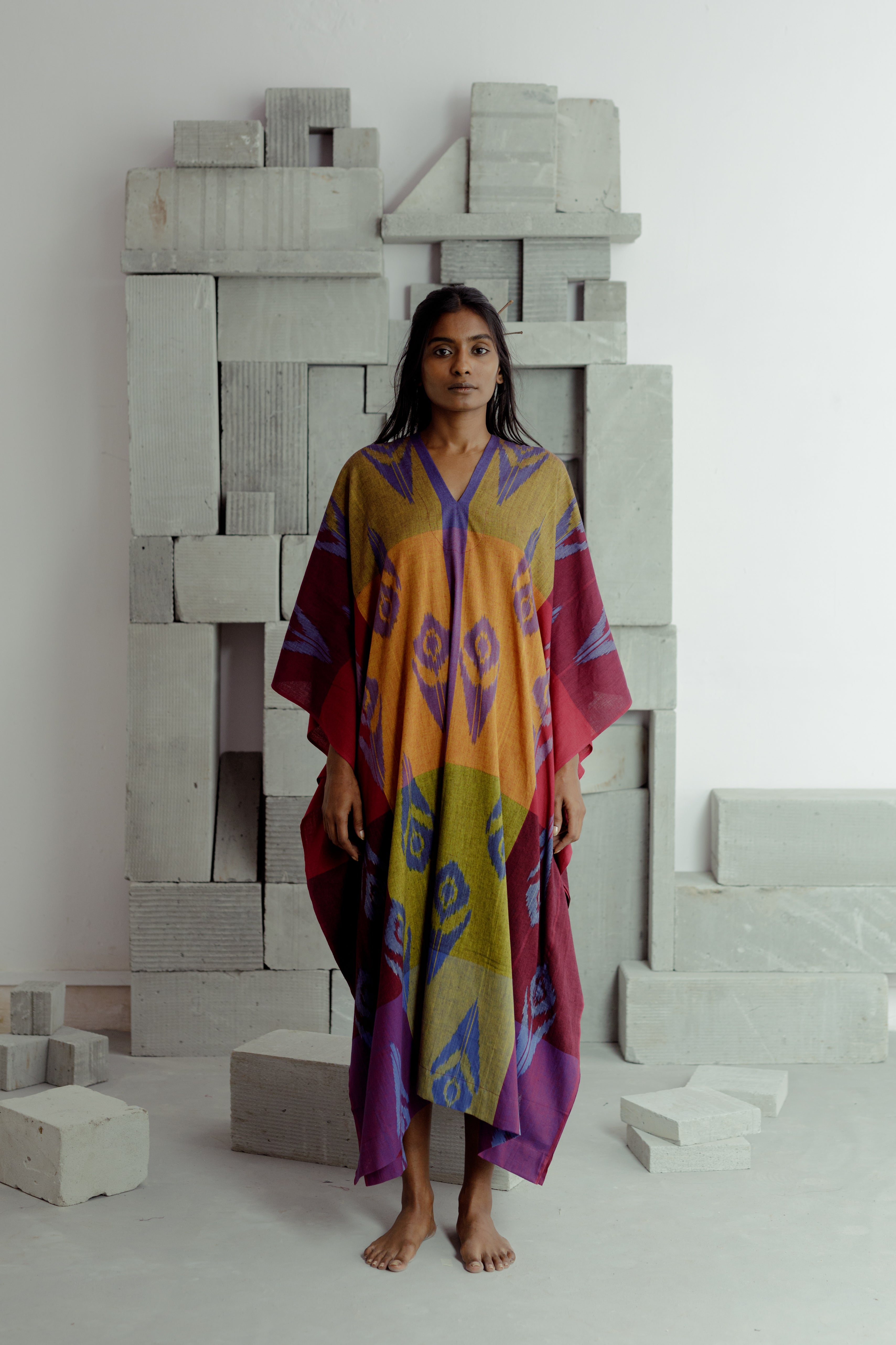 Bougainvillea Long Kaftan