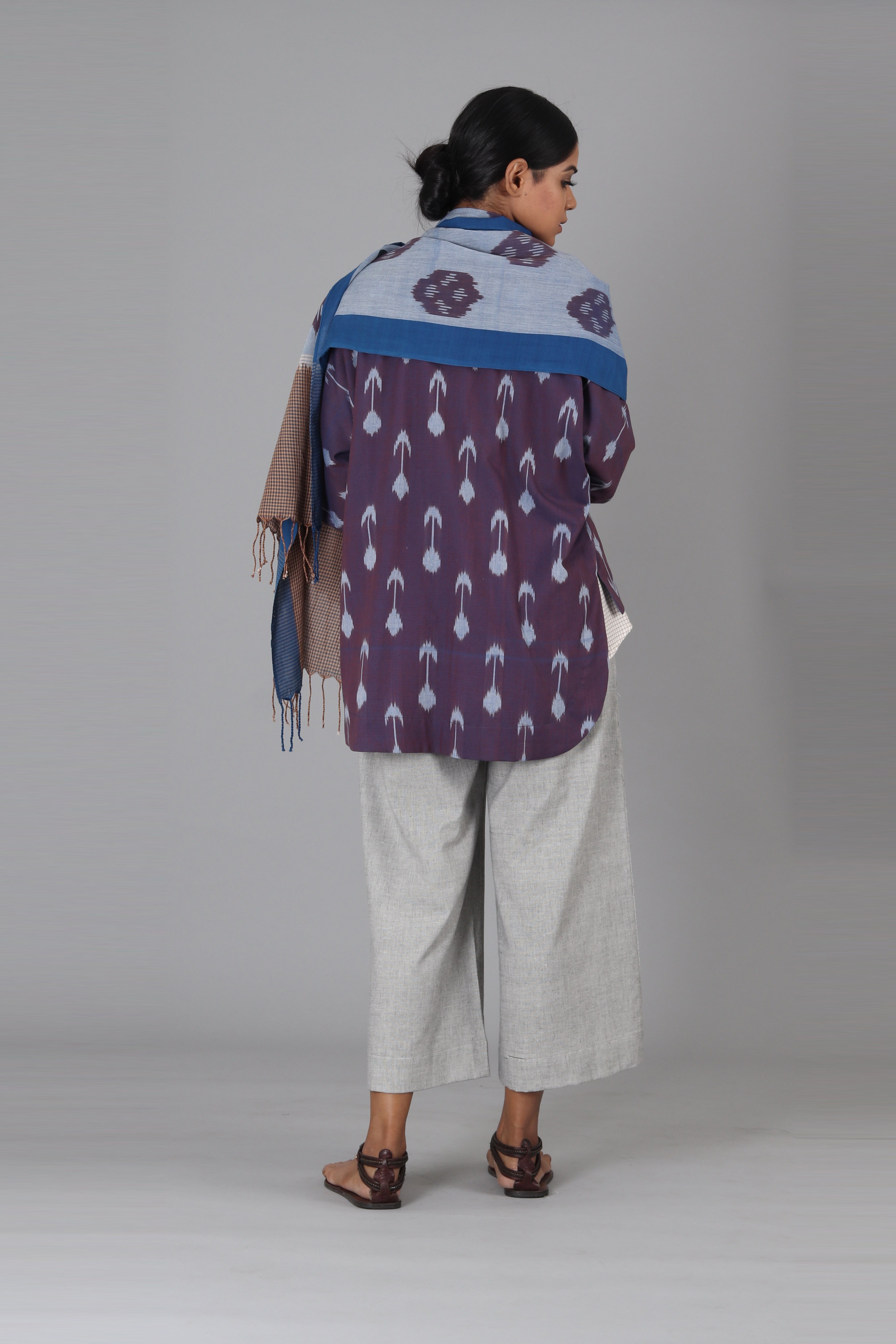 Indigo Shot Circle Stole