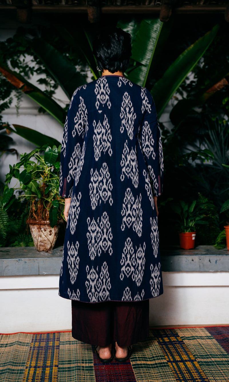 Cade Blue Woolen Button Down Dress