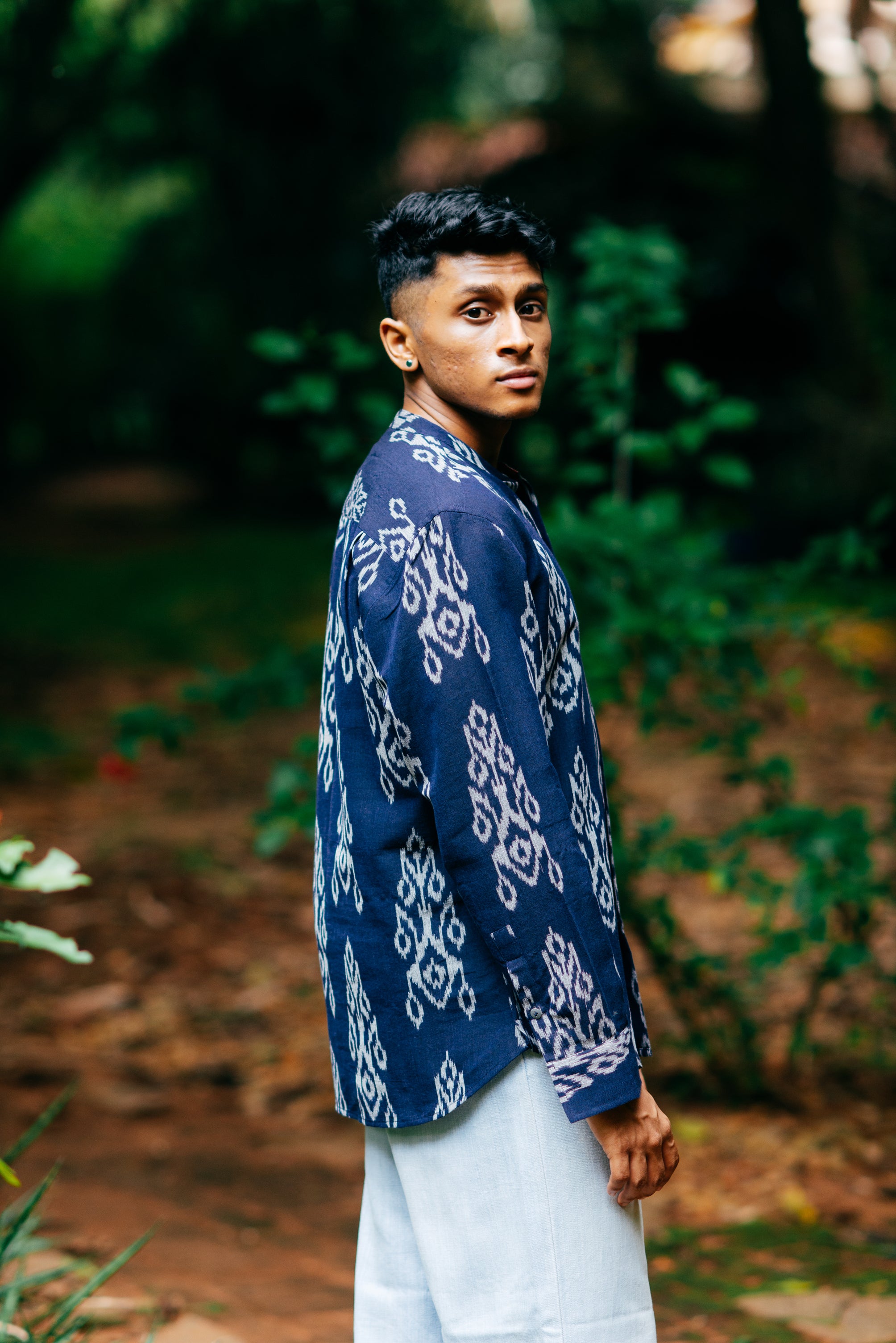 Cobalt Woolen Button Shirt
