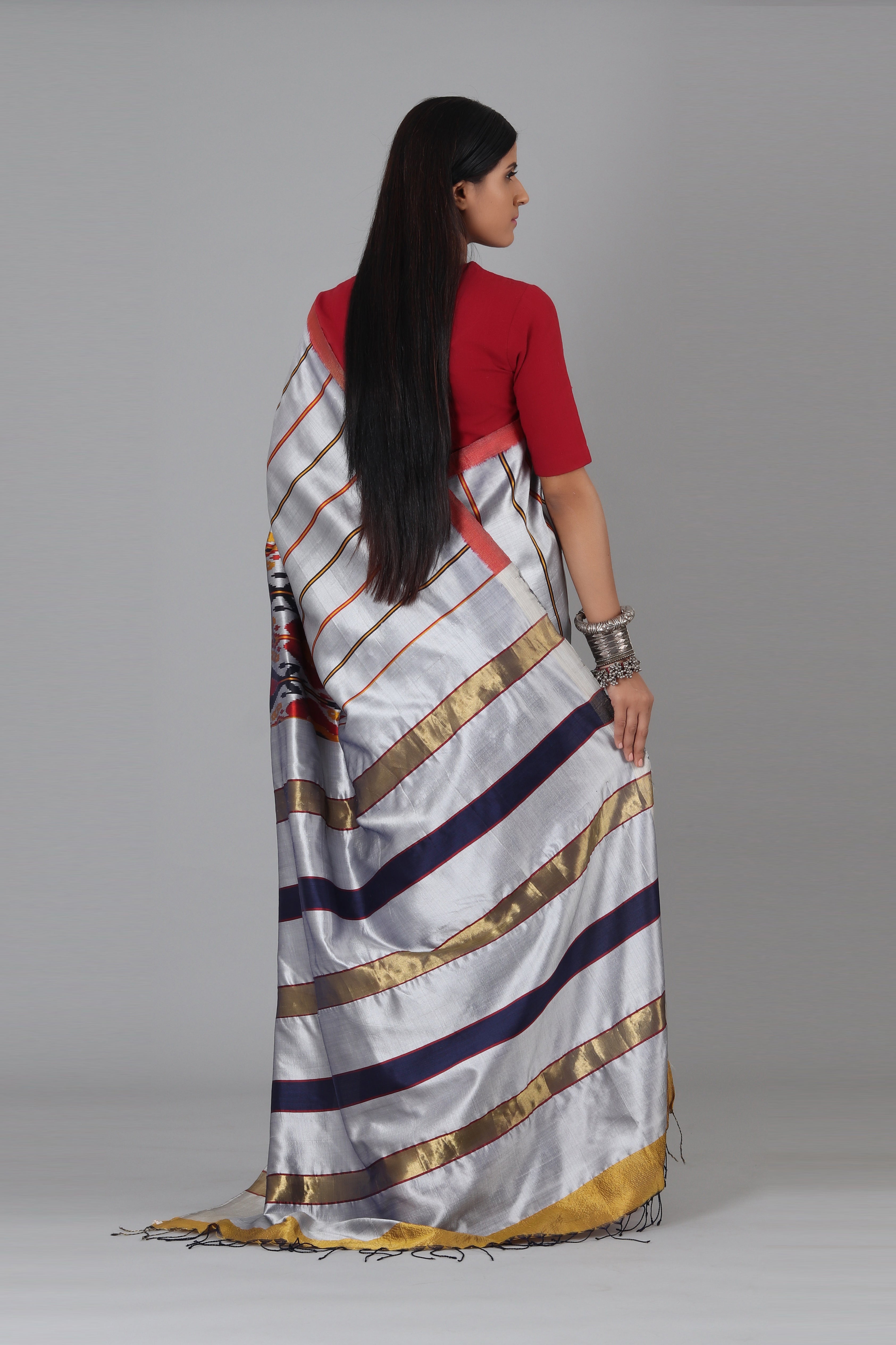 Gladiolas Silk Saree