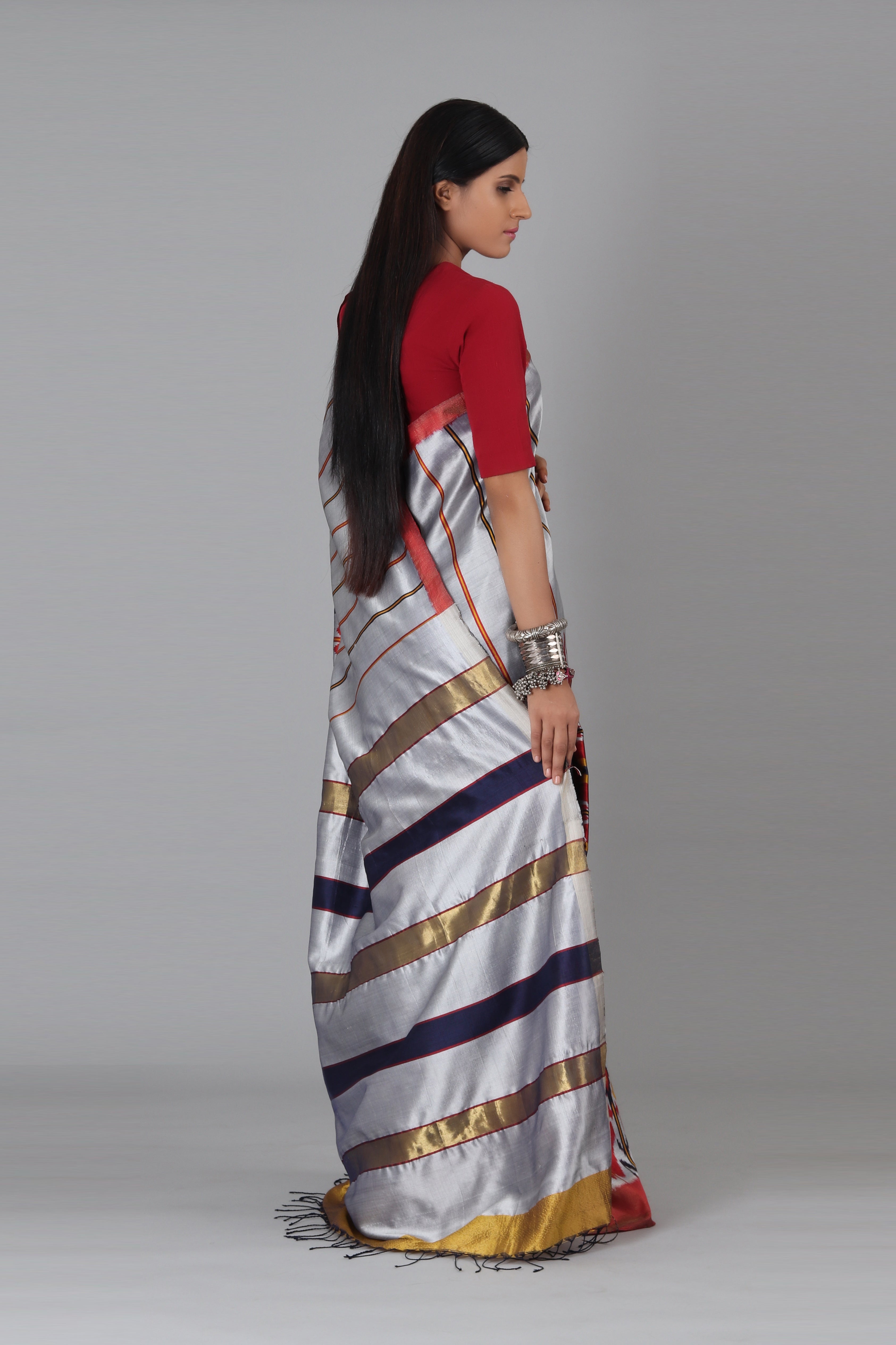 Gladiolas Silk Saree