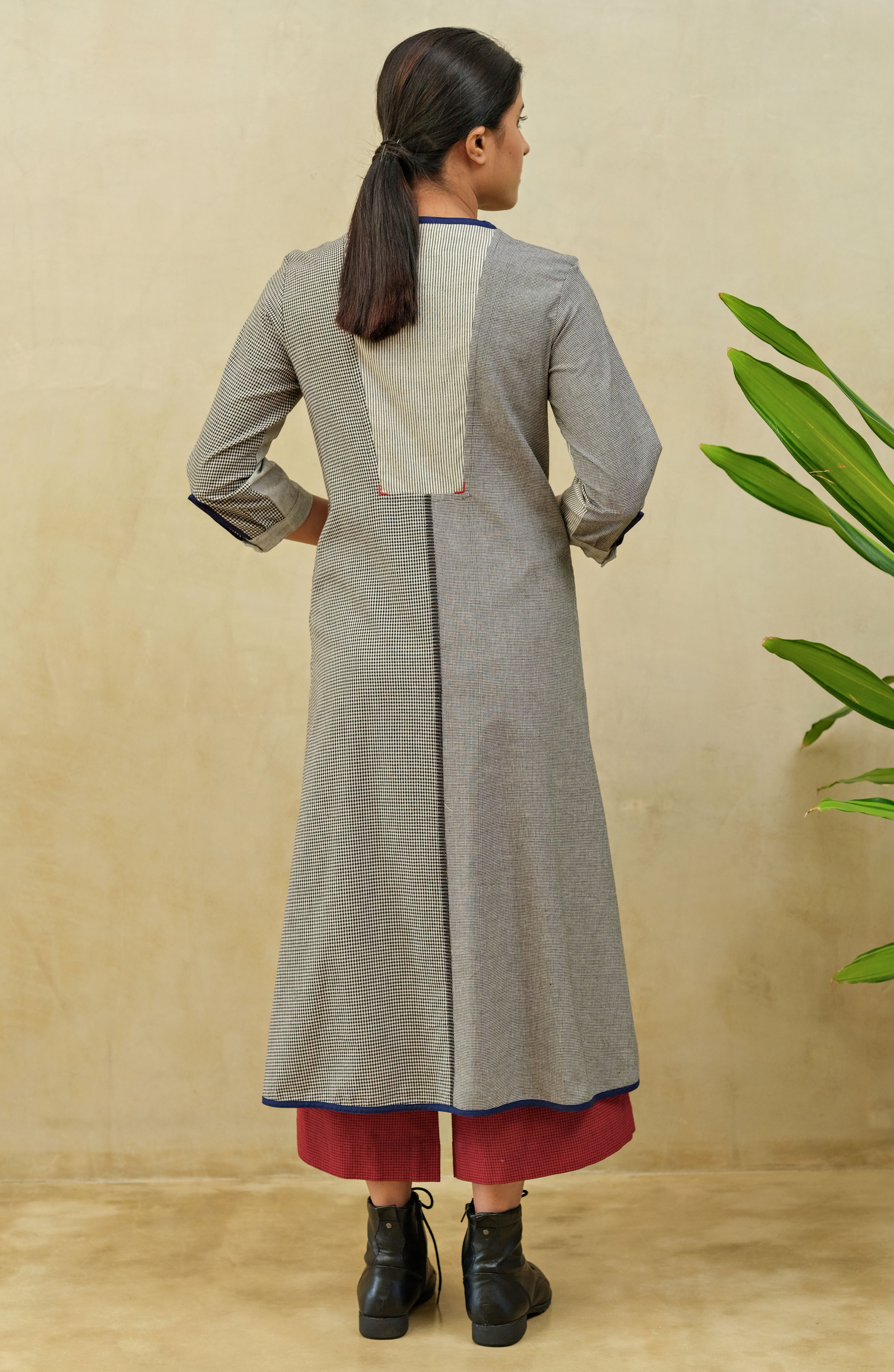 Grey Arctic Yoke Dress