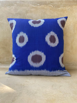 Cobalt Polka Cushion Cover