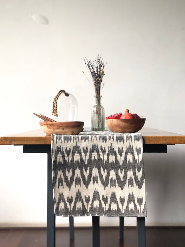 Grey Zig Zag Table Runner