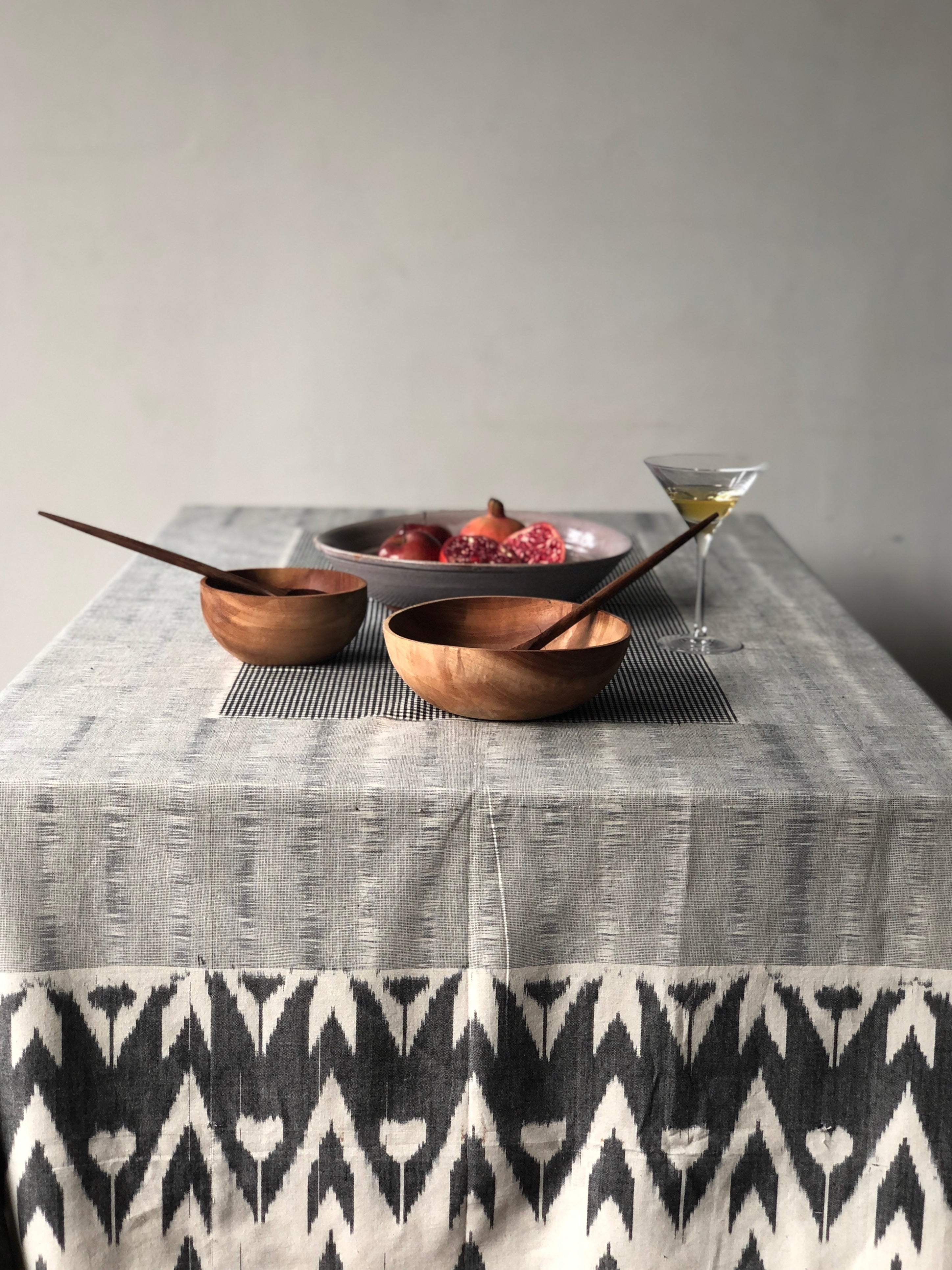 Grey Zig Zag Table Cover