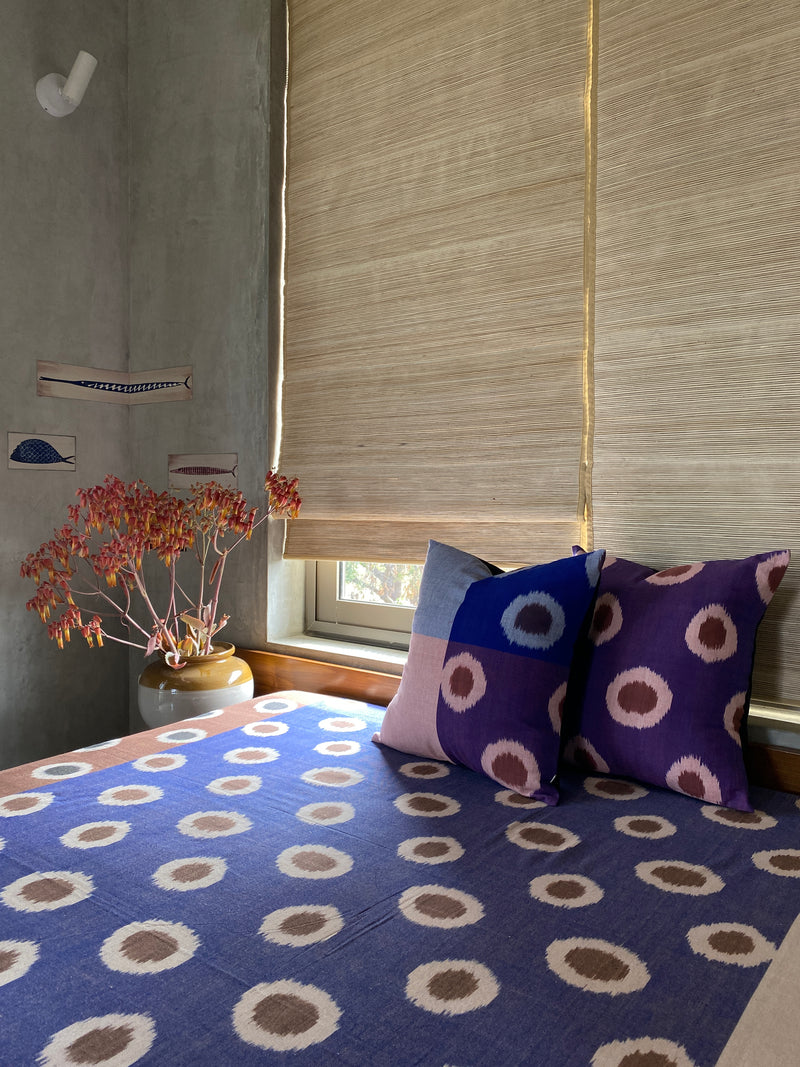 Indigo Rust Band Bedsheet