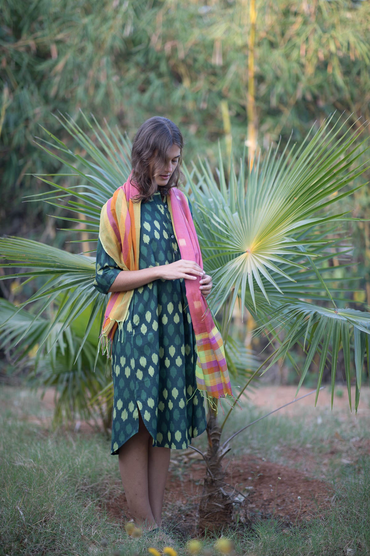 Green Leopard Long Dress