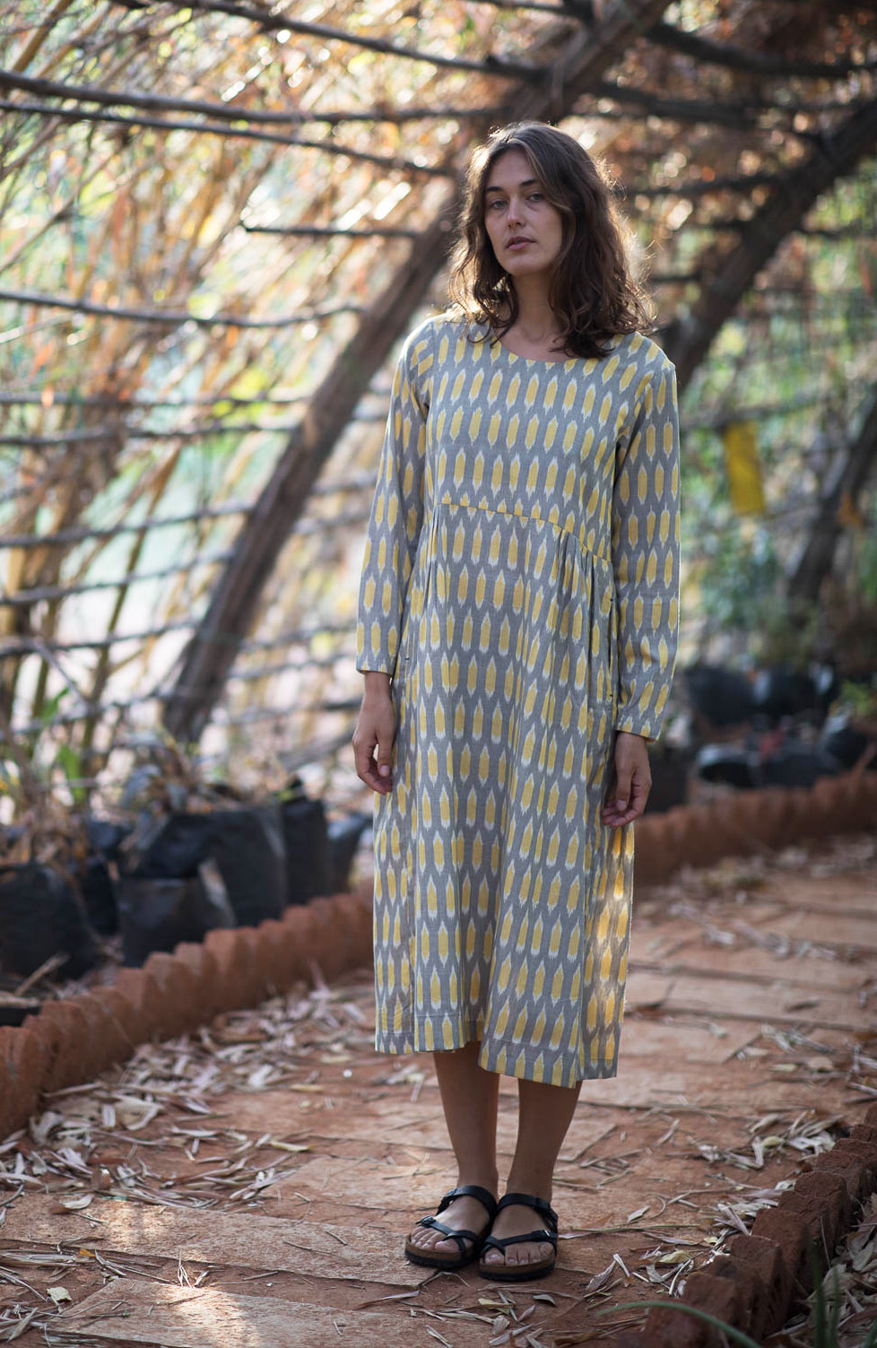 Grey Oval Shift Dress