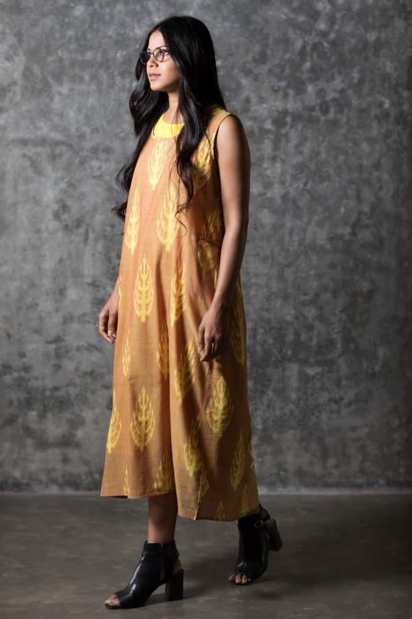 Yellow Fern Sleeveless Dress