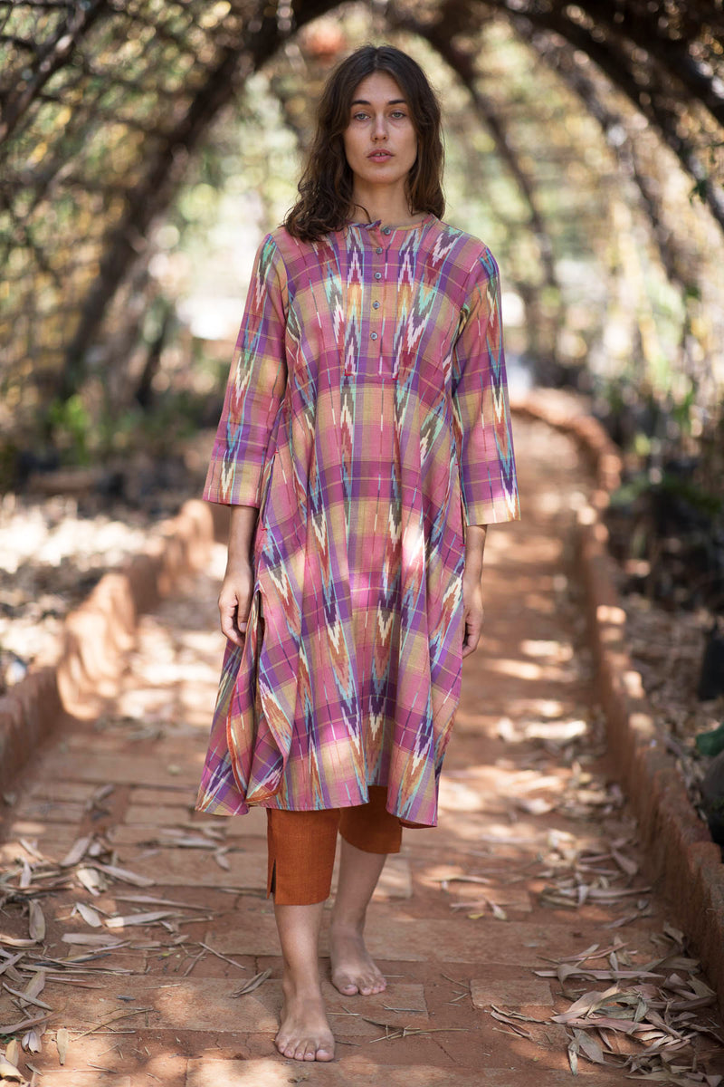 Multi Checks Long Kurta