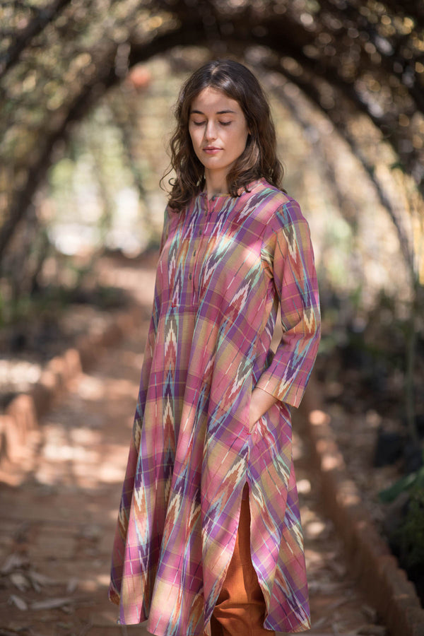 Multi Checks Long Kurta