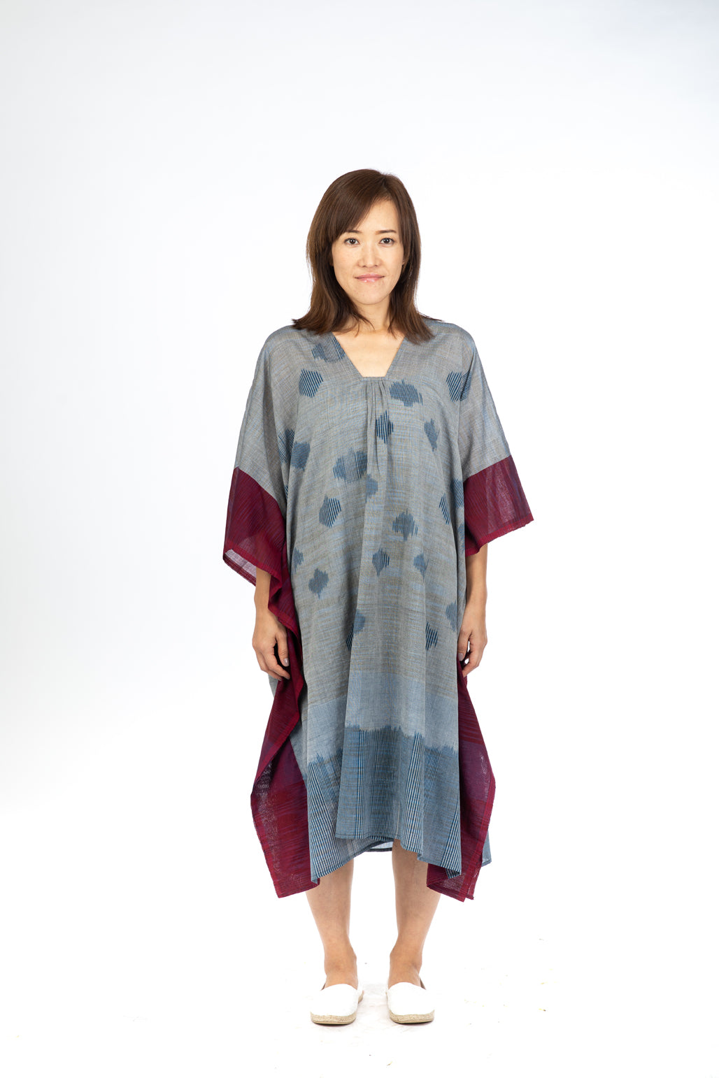 Indigo Shot Polka Kaftan