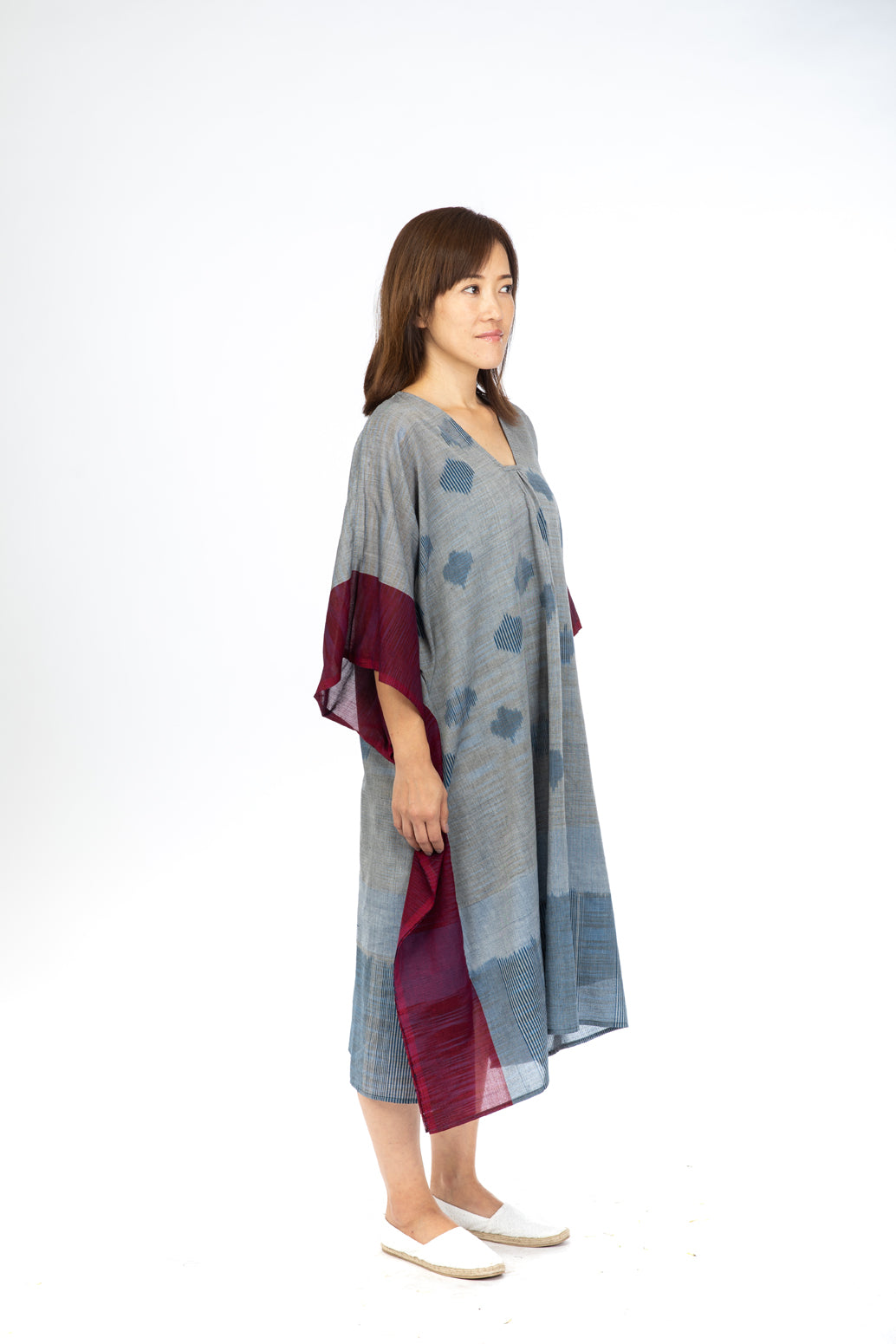 Indigo Shot Polka Kaftan