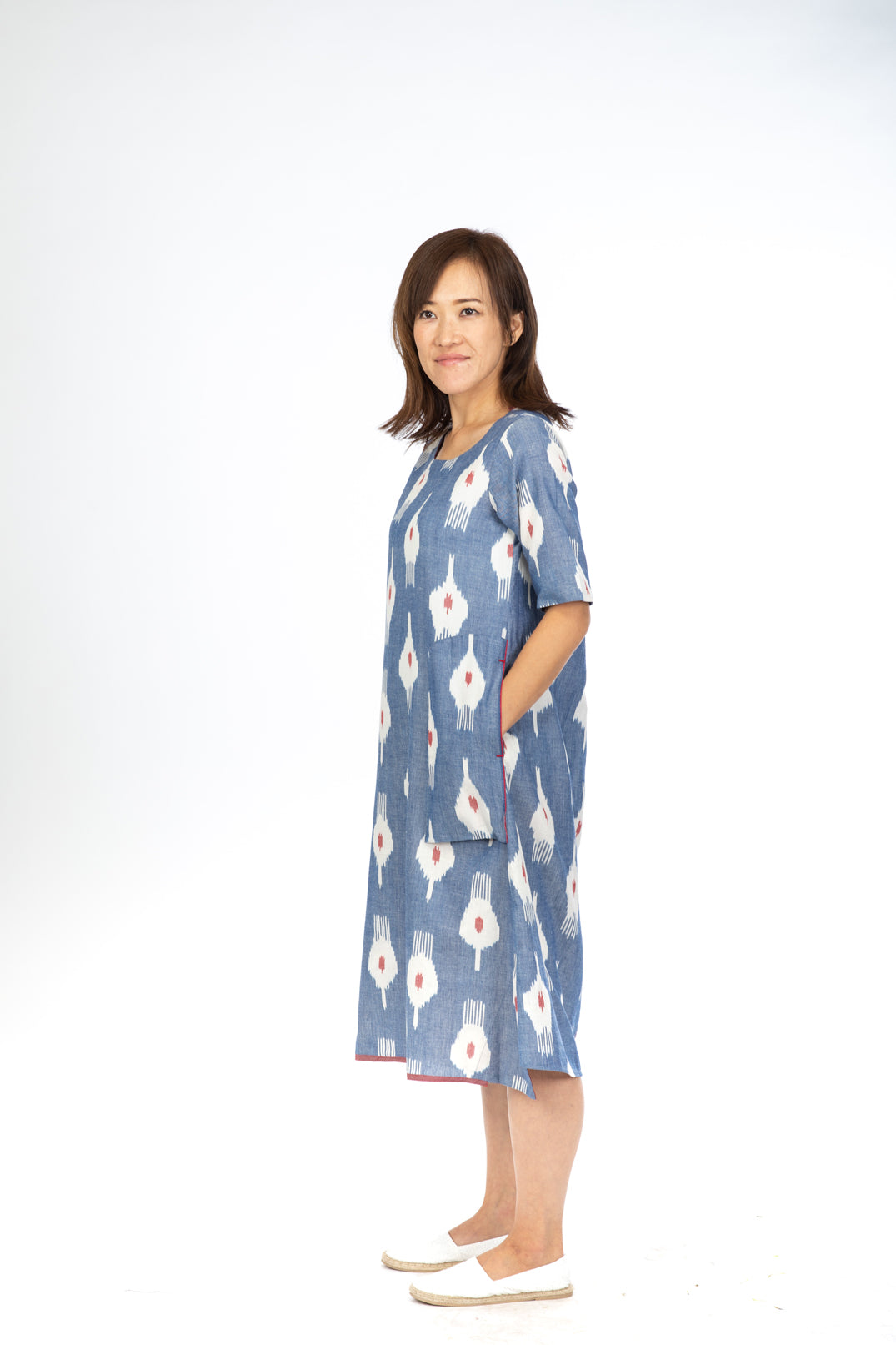 Blue Floret A-line Dress