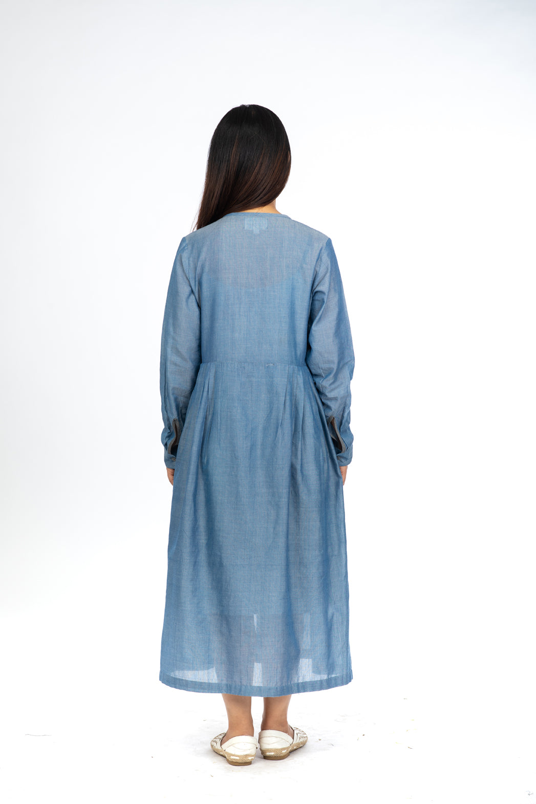 Blue Chambray Maxi Dress