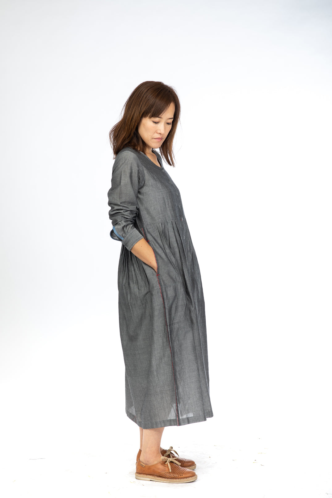 Black Chambray Maxi Dress