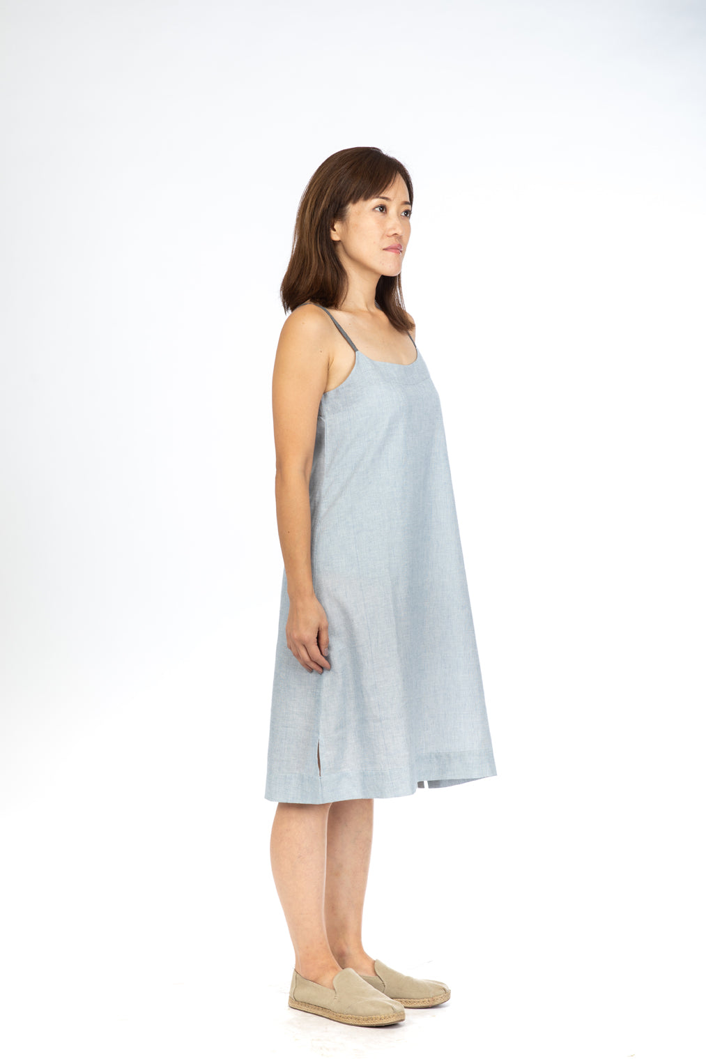 Blue Fil-a-Fil Strap Dress