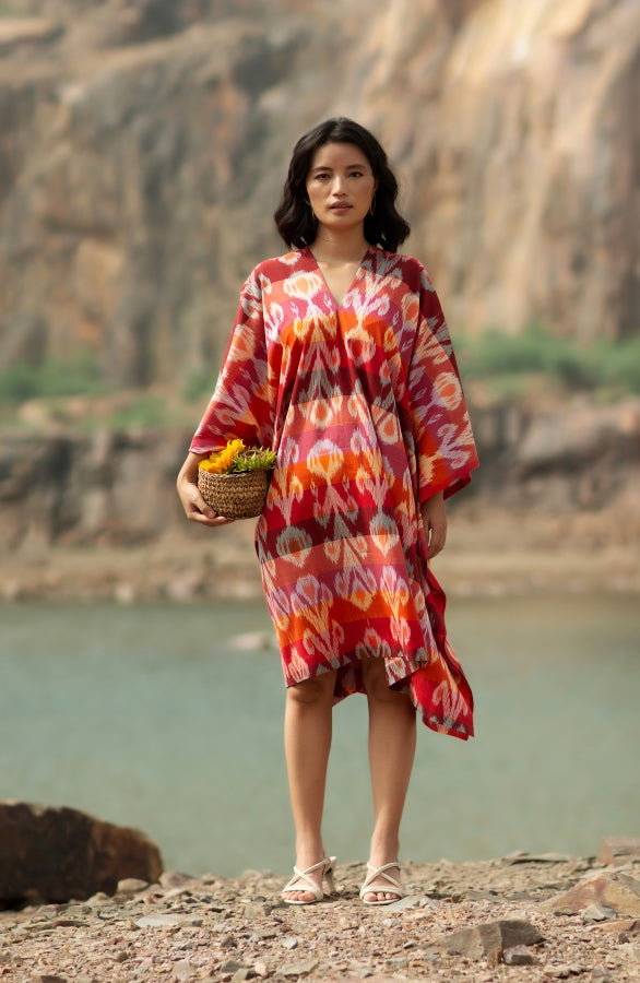 Cinnabar Knee Length Kaftan