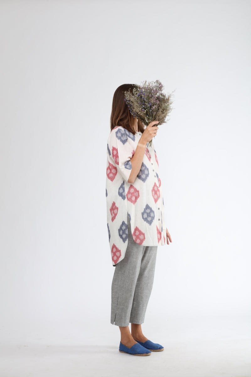 Lotus Stem Buttoned Tunic