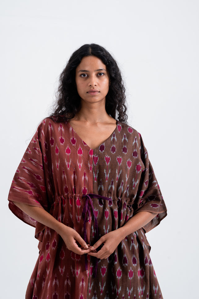 Paprika Drawstring Short Kaftan