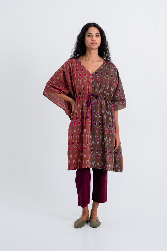 Paprika Drawstring Short Kaftan