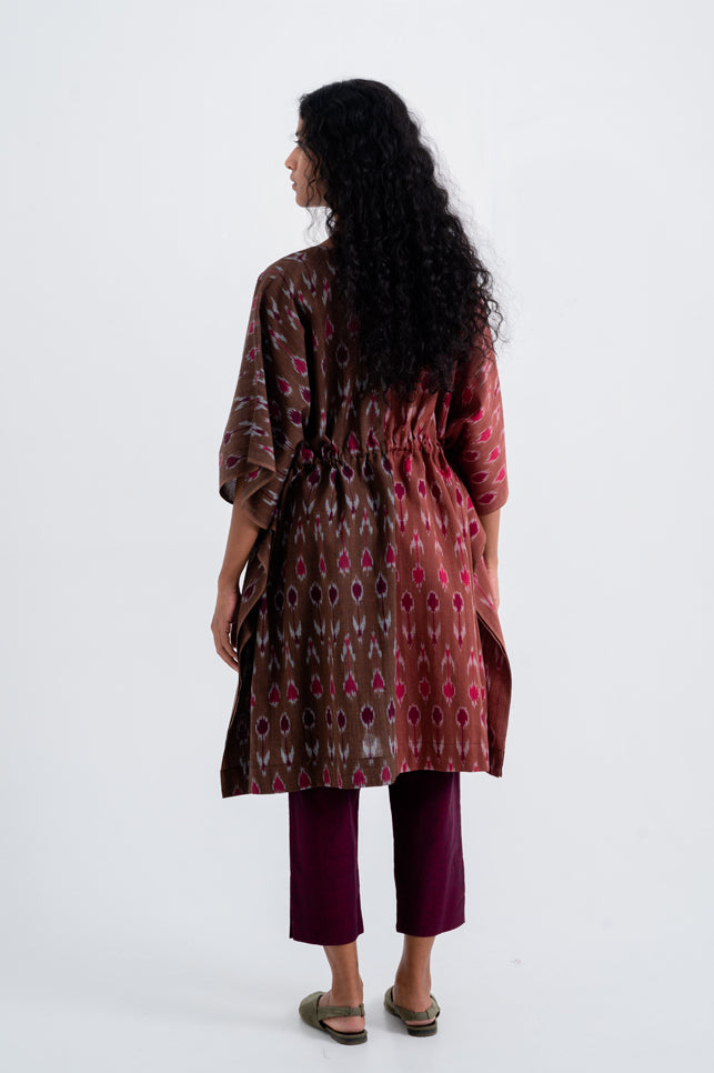 Paprika Drawstring Short Kaftan