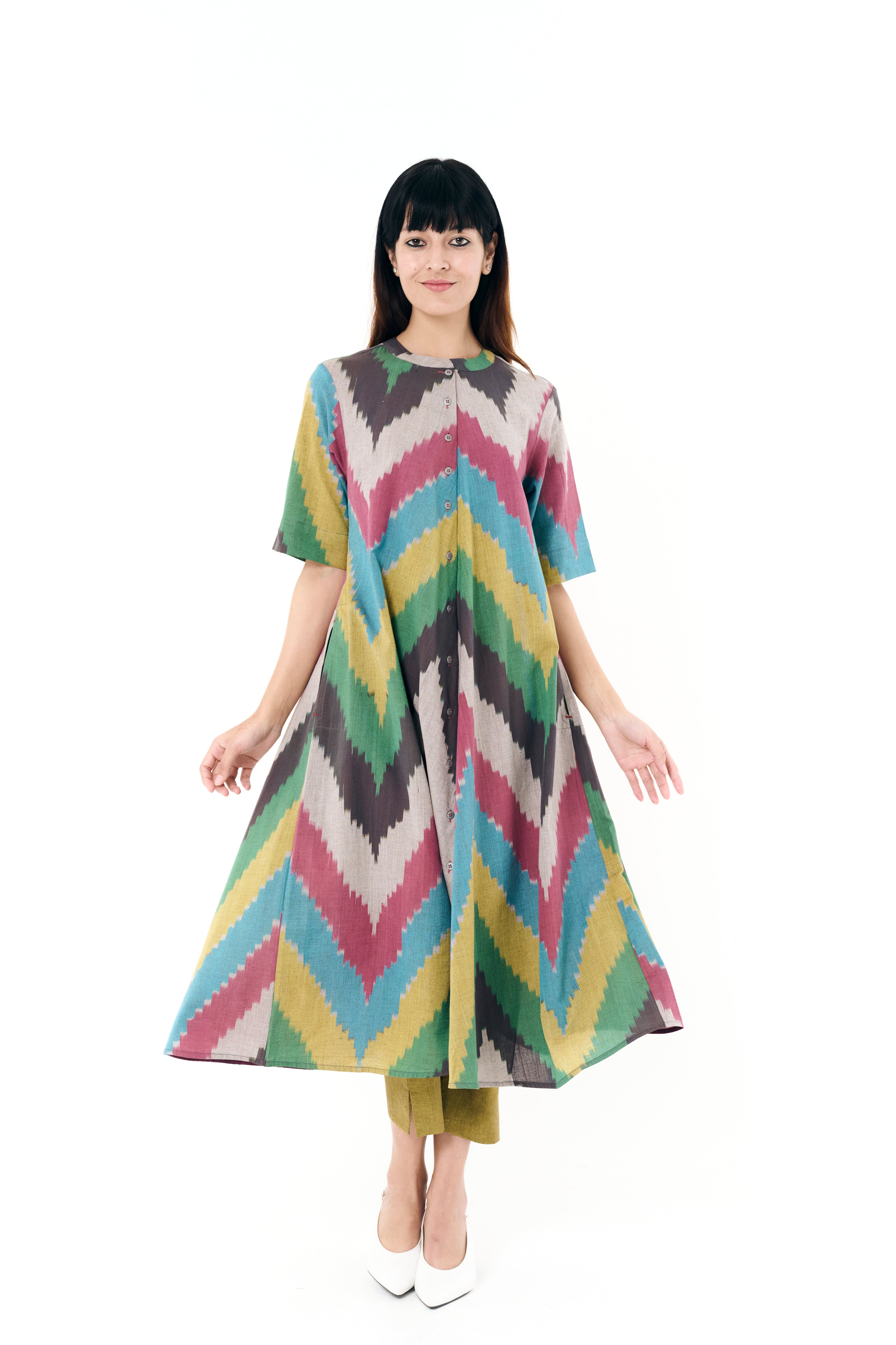 Prism Bias Open Long Dress