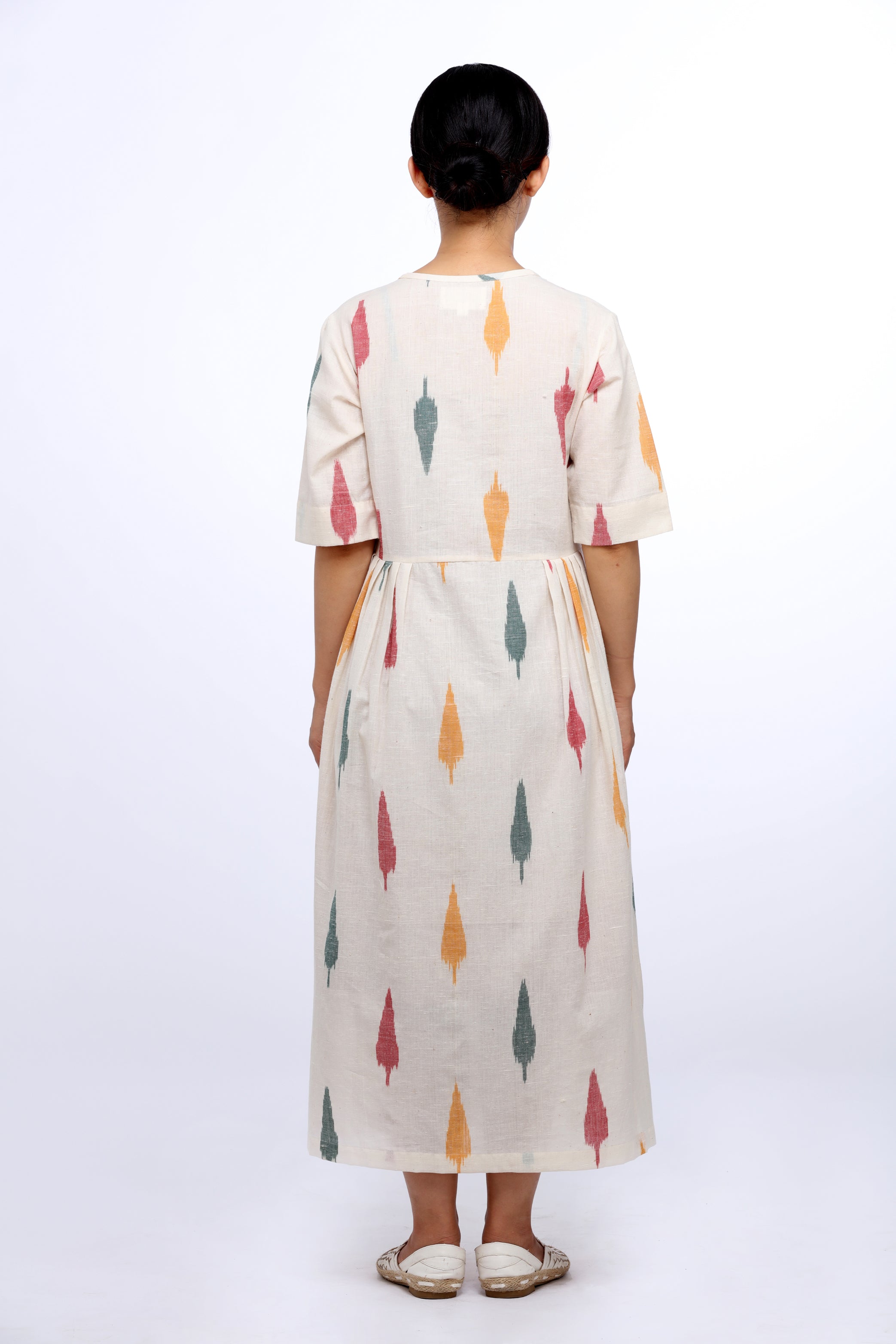 Multi Leaf Open Maxi Dress