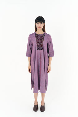 Violet Mirage Yoke Dress