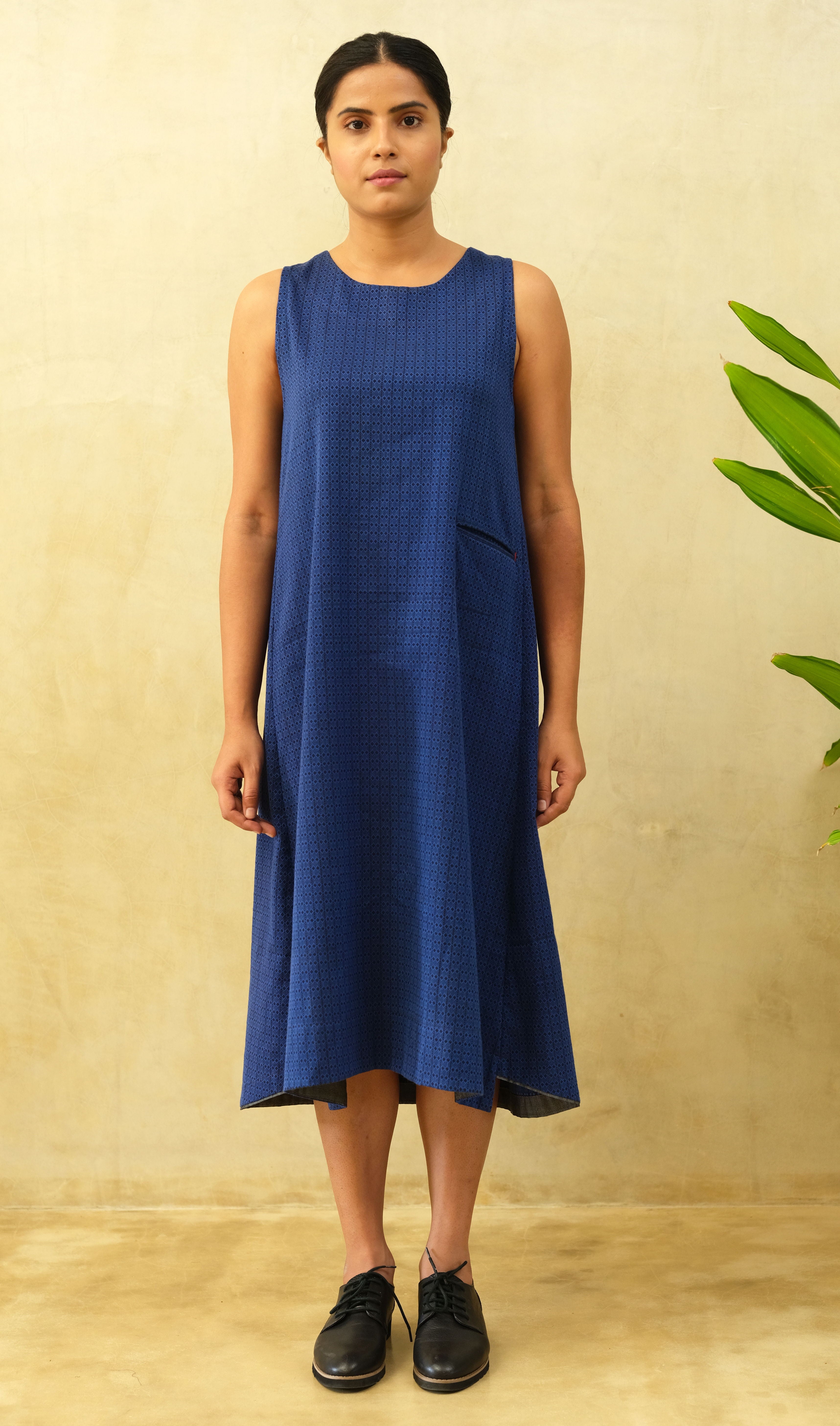 Azure Sleeveless Shift Dress